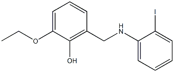 2-ethoxy-6-{[(2-iodophenyl)amino]methyl}phenol Struktur