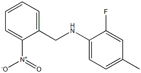 2-fluoro-4-methyl-N-[(2-nitrophenyl)methyl]aniline Struktur