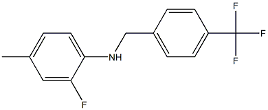 2-fluoro-4-methyl-N-{[4-(trifluoromethyl)phenyl]methyl}aniline Struktur