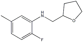 2-fluoro-5-methyl-N-(oxolan-2-ylmethyl)aniline Struktur