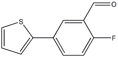 2-fluoro-5-thien-2-ylbenzaldehyde Struktur