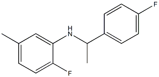 2-fluoro-N-[1-(4-fluorophenyl)ethyl]-5-methylaniline Struktur