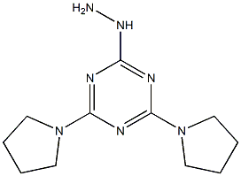 2-hydrazino-4,6-dipyrrolidin-1-yl-1,3,5-triazine Struktur