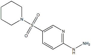 2-hydrazinyl-5-(piperidine-1-sulfonyl)pyridine Struktur