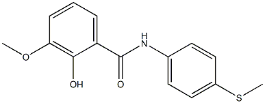 2-hydroxy-3-methoxy-N-[4-(methylsulfanyl)phenyl]benzamide Struktur