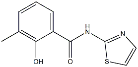 2-hydroxy-3-methyl-N-(1,3-thiazol-2-yl)benzamide Struktur