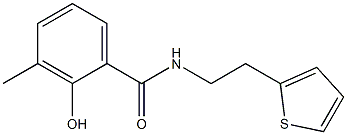 2-hydroxy-3-methyl-N-[2-(thiophen-2-yl)ethyl]benzamide Struktur