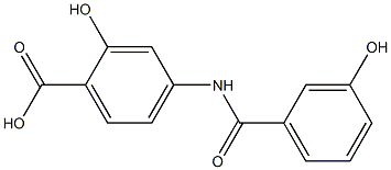 2-hydroxy-4-[(3-hydroxybenzoyl)amino]benzoic acid Struktur