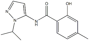 2-hydroxy-4-methyl-N-[1-(propan-2-yl)-1H-pyrazol-5-yl]benzamide Struktur