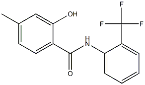 2-hydroxy-4-methyl-N-[2-(trifluoromethyl)phenyl]benzamide Struktur