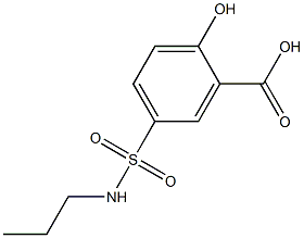 2-hydroxy-5-(propylsulfamoyl)benzoic acid Struktur