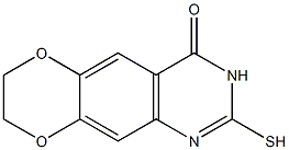 2-mercapto-7,8-dihydro[1,4]dioxino[2,3-g]quinazolin-4(3H)-one Struktur