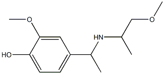 2-methoxy-4-{1-[(1-methoxypropan-2-yl)amino]ethyl}phenol Struktur