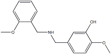 2-methoxy-5-({[(2-methoxyphenyl)methyl]amino}methyl)phenol Struktur