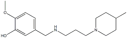 2-methoxy-5-({[3-(4-methylpiperidin-1-yl)propyl]amino}methyl)phenol Struktur