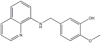 2-methoxy-5-[(quinolin-8-ylamino)methyl]phenol Struktur