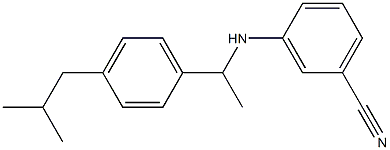 3-({1-[4-(2-methylpropyl)phenyl]ethyl}amino)benzonitrile Struktur