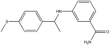 3-({1-[4-(methylsulfanyl)phenyl]ethyl}amino)benzamide Struktur