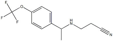 3-({1-[4-(trifluoromethoxy)phenyl]ethyl}amino)propanenitrile Struktur