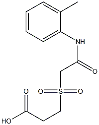 3-({2-[(2-methylphenyl)amino]-2-oxoethyl}sulfonyl)propanoic acid Struktur