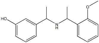 3-(1-{[1-(2-methoxyphenyl)ethyl]amino}ethyl)phenol Struktur