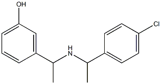 3-(1-{[1-(4-chlorophenyl)ethyl]amino}ethyl)phenol Struktur