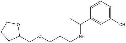 3-(1-{[3-(oxolan-2-ylmethoxy)propyl]amino}ethyl)phenol Struktur