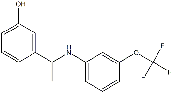 3-(1-{[3-(trifluoromethoxy)phenyl]amino}ethyl)phenol Struktur