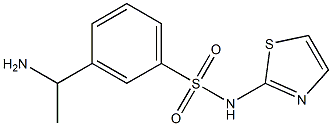 3-(1-aminoethyl)-N-(1,3-thiazol-2-yl)benzene-1-sulfonamide Struktur