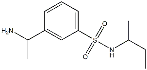 3-(1-aminoethyl)-N-(butan-2-yl)benzene-1-sulfonamide Struktur