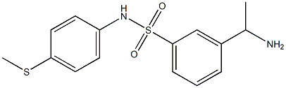 3-(1-aminoethyl)-N-[4-(methylsulfanyl)phenyl]benzene-1-sulfonamide Struktur