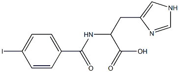 3-(1H-imidazol-4-yl)-2-[(4-iodophenyl)formamido]propanoic acid Struktur