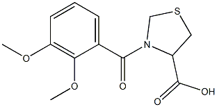 3-(2,3-dimethoxybenzoyl)-1,3-thiazolidine-4-carboxylic acid Struktur