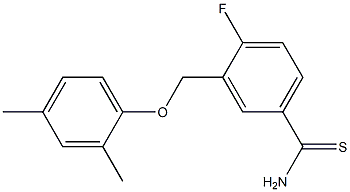 3-(2,4-dimethylphenoxymethyl)-4-fluorobenzene-1-carbothioamide Struktur