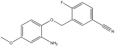 3-(2-amino-4-methoxyphenoxymethyl)-4-fluorobenzonitrile Struktur