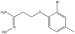 3-(2-bromo-4-methylphenoxy)-N'-hydroxypropanimidamide Struktur