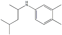 3,4-dimethyl-N-(4-methylpentan-2-yl)aniline Struktur