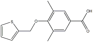 3,5-dimethyl-4-(thiophen-2-ylmethoxy)benzoic acid Struktur