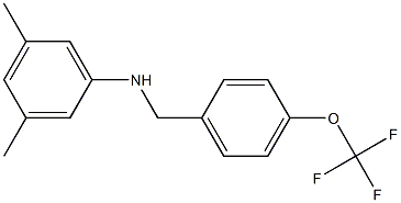 3,5-dimethyl-N-{[4-(trifluoromethoxy)phenyl]methyl}aniline Struktur