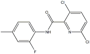 3,6-dichloro-N-(2-fluoro-4-methylphenyl)pyridine-2-carboxamide Struktur