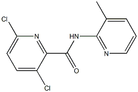 3,6-dichloro-N-(3-methylpyridin-2-yl)pyridine-2-carboxamide Struktur