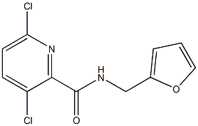 3,6-dichloro-N-(furan-2-ylmethyl)pyridine-2-carboxamide Struktur