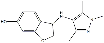 3-[(1,3,5-trimethyl-1H-pyrazol-4-yl)amino]-2,3-dihydro-1-benzofuran-6-ol Struktur