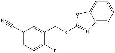 3-[(1,3-benzoxazol-2-ylsulfanyl)methyl]-4-fluorobenzonitrile Struktur