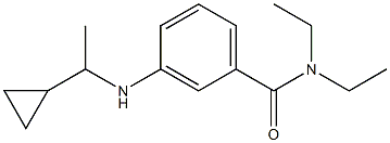 3-[(1-cyclopropylethyl)amino]-N,N-diethylbenzamide Struktur