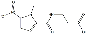 3-[(1-methyl-5-nitro-1H-pyrrol-2-yl)formamido]propanoic acid Struktur