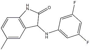 3-[(3,5-difluorophenyl)amino]-5-methyl-2,3-dihydro-1H-indol-2-one Struktur