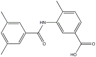 3-[(3,5-dimethylbenzoyl)amino]-4-methylbenzoic acid Struktur