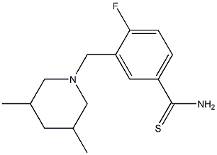 3-[(3,5-dimethylpiperidin-1-yl)methyl]-4-fluorobenzene-1-carbothioamide Struktur