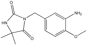 3-[(3-amino-4-methoxyphenyl)methyl]-5,5-dimethylimidazolidine-2,4-dione Struktur